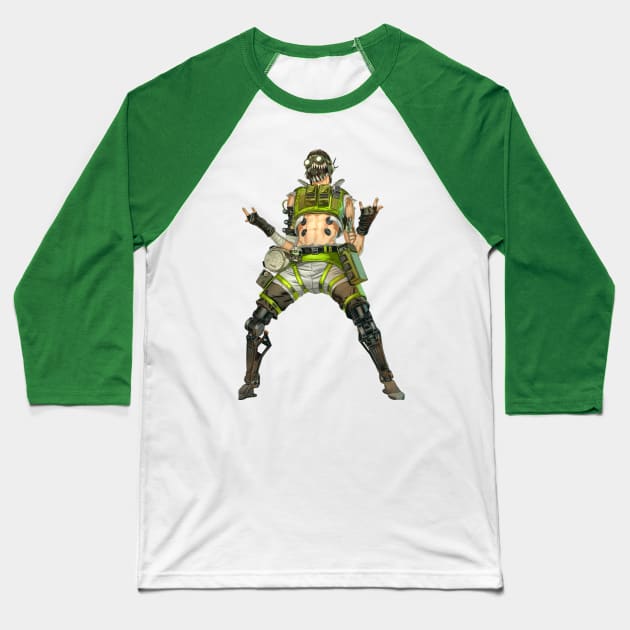 Apex Legends Octane Baseball T-Shirt by Paul Draw